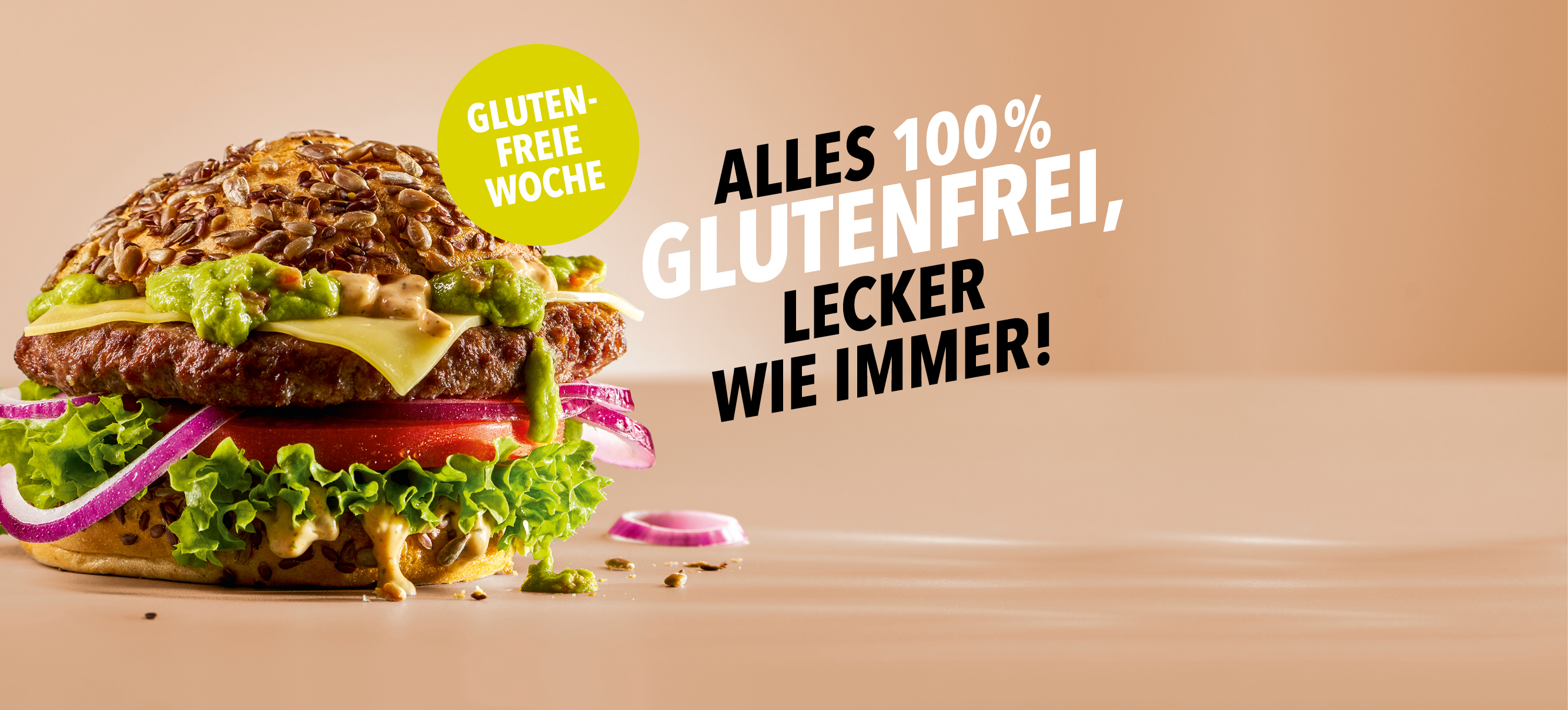 Glutenfreie Woche bei HANS IM GLÜCK: Burger, Salate & Getränke – alles 100 % glutenfrei.